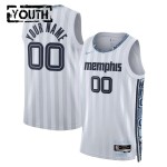 Maillot NBA Memphis Grizzlies Personnalisable Nike 2025-26 City Edition Gris Swingman - Enfant